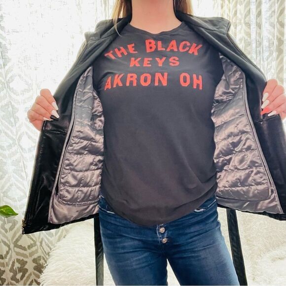 Vintage Wilson’s Leather Jacket Zip Up Black Genuine Leather Large unisex Y2K - Picture 6 of 15